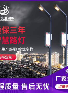 智慧路灯厂家城市道路照明监控智能显示一体化路灯LED智慧路灯