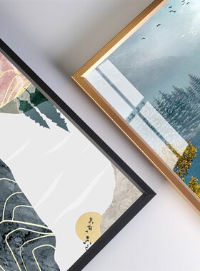 十字绣裱框带玻璃铝合金自装金粉钻石画框架画框定制任意尺寸相框