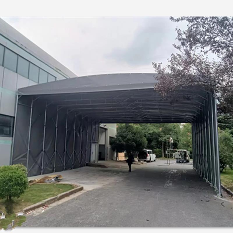可移动推拉雨棚伸缩折叠雨篷仓库物流大棚电动收缩篷无锡常州苏州