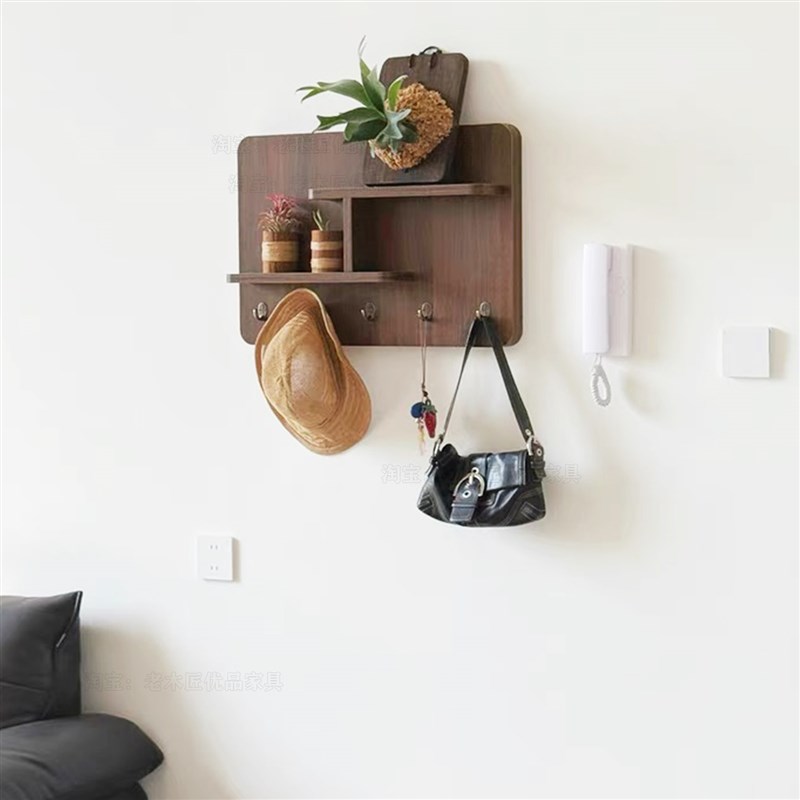 2025新款电表箱装饰画挂画免打孔网红电闸盒装饰遮挡挂衣钩置物架