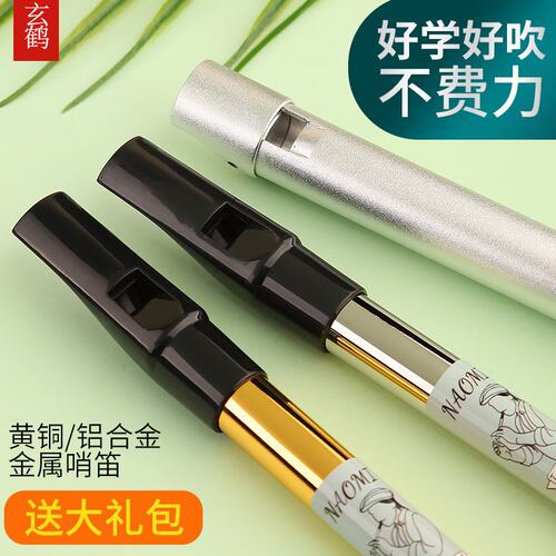 爱尔兰哨笛金属六孔c调d调笛子初学简单笛子乐器大全竖笛专业哨笛