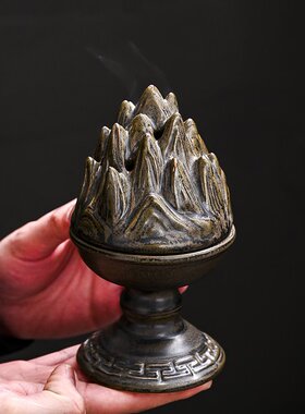 仿古汉代陶瓷博山炉香薰器盘香座禅意檀香礼中式家用茶室赠礼摆件