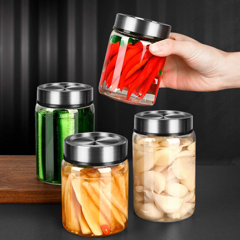 德国食品级玻璃咸菜罐腌菜罐泡菜罐厨房家用冰箱冷藏腌制小储物瓶