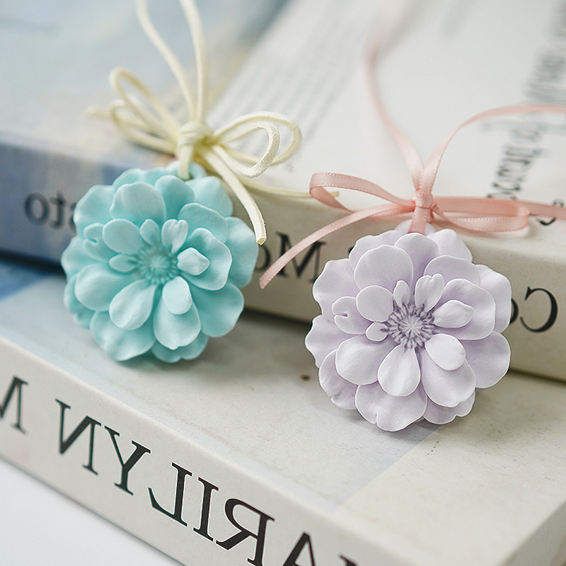 花毛茛矽胶模具 diy香薰挂牌车载风口夹冰箱贴扩香石蜡烛石膏装饰