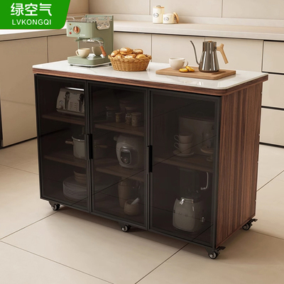 实木厨房置物柜切菜桌多功能