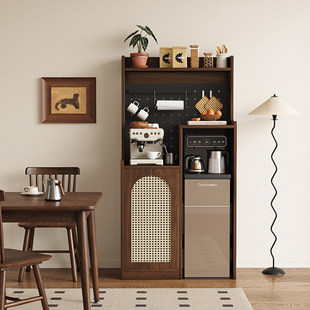 实木落地客厅厨房餐边柜杯具茶壶收纳柜靠墙茶吧机饮水机上置物架