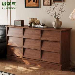 实木中古风斗柜柜卧室床尾置物柜茶水柜大容量九斗柜收纳储物柜