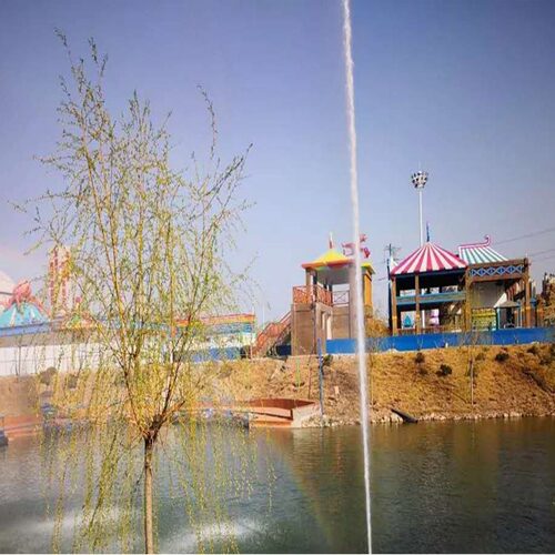 网红喊泉景区五彩射喇叭喷泉扫码支付亲子户外广场音乐无动力单车