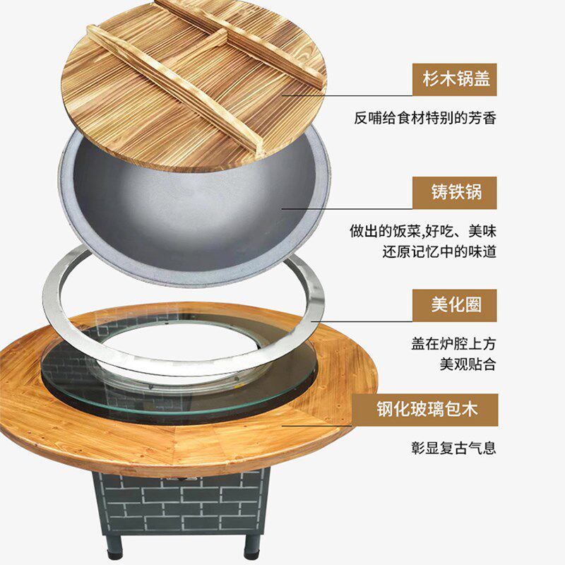 商用柴火鸡灶地大锅台农鸡乐地锅鸡火锅燃气灶台家用台锅家灶台