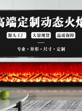 定制壁炉芯仿真火焰电子壁炉芯嵌入式取暖装饰壁炉柜家用酒店别墅