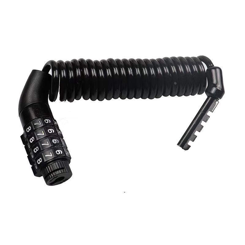 头盔锁防盗锁h山地电动自行车密码锁便携式单车钢丝锁钢缆锁