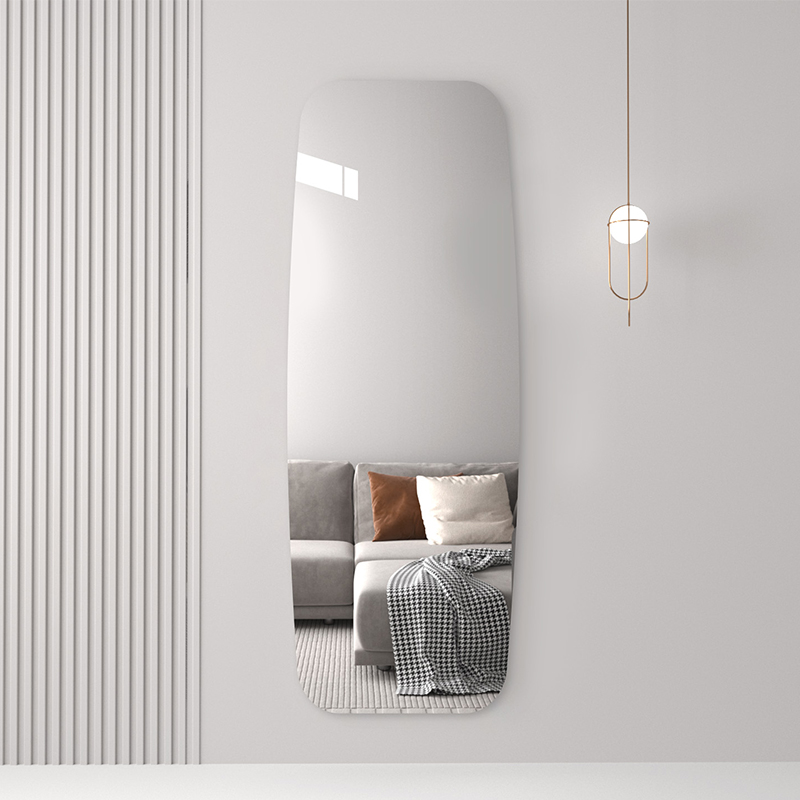 异形镜子贴墙自粘家n用不规则全身穿衣镜挂墙女生卧室壁挂式试衣