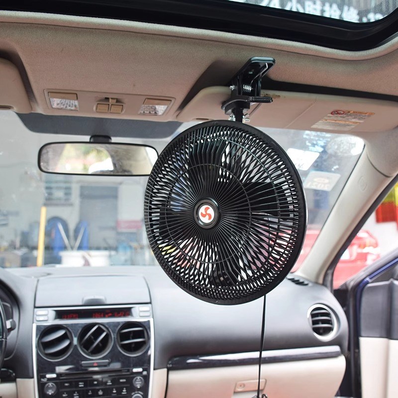 车载风扇大功率强风制冷厢型车x12v24v通用货车堆高机静音电风扇