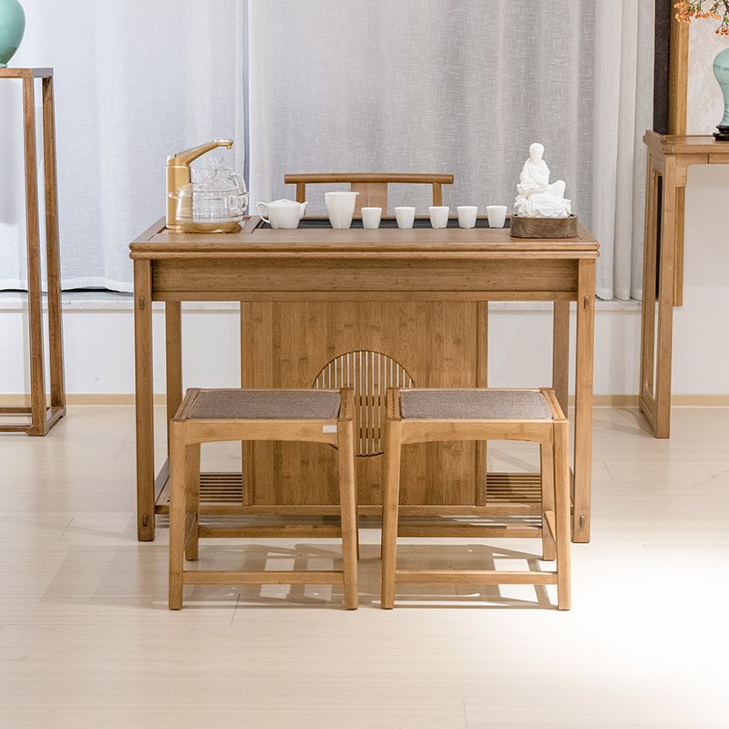 家用声名鹊起移动阳台一u体茶几新中式客厅泡茶石头茶桌椅组合