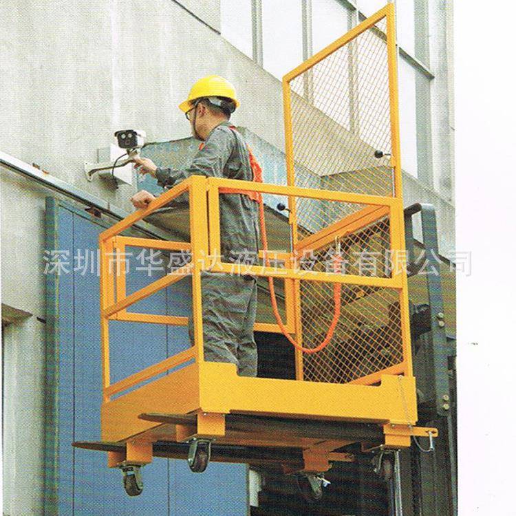 NK30A叉车载人平台升高载人安全笼维修高空作业平台电动取料车