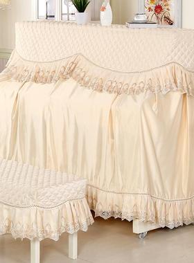 素颜黄色钢琴罩两件套钢琴披