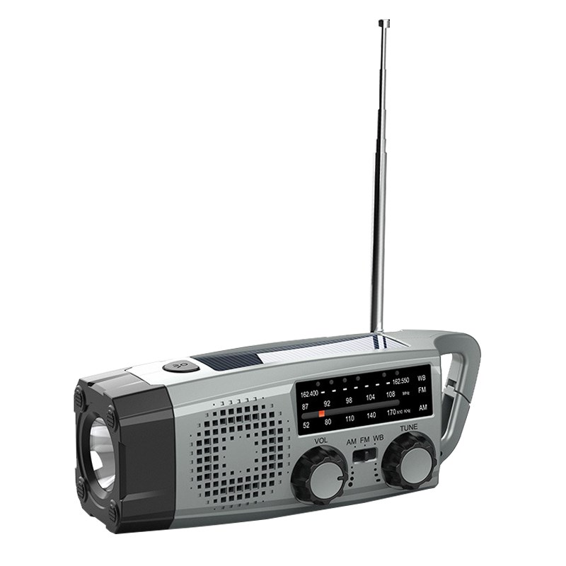 多功能收音机手电筒太阳能充电A便携家用应急防灾逃生户外手摇发