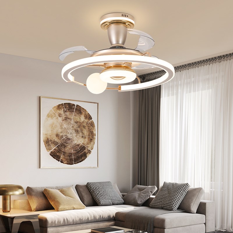 高档智能静音遥控吸顶卧室风扇灯新款北欧K轻奢餐厅客厅吊扇灯简