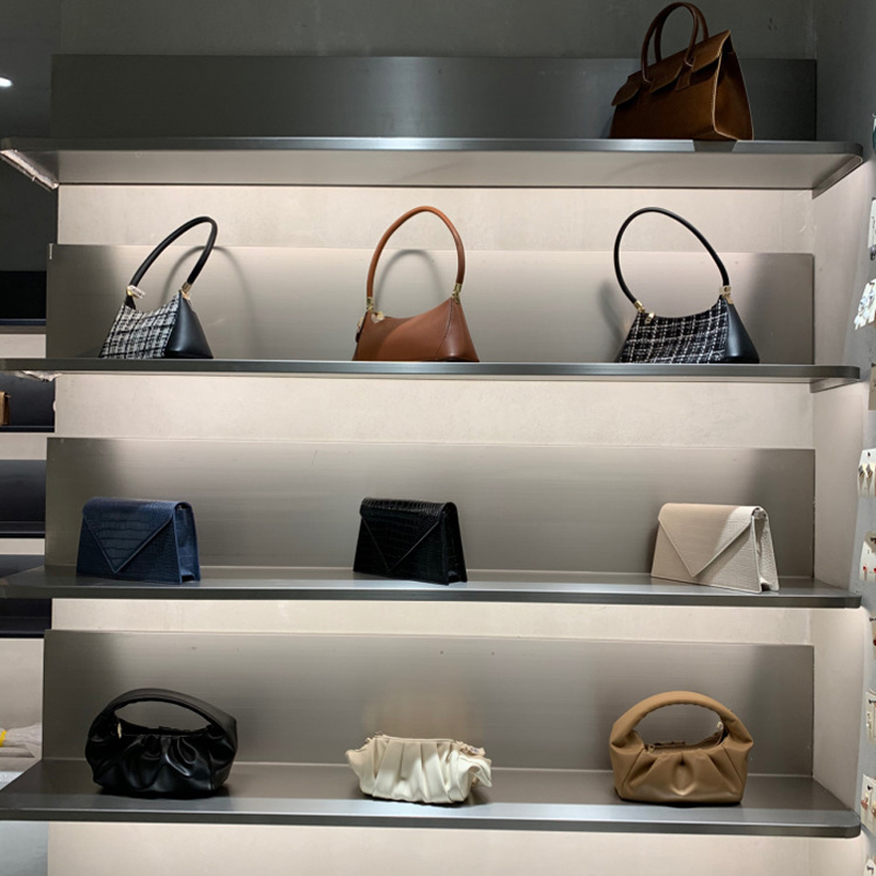 服装店鞋架展示架上墙壁挂式包包架女装店多层创意陈列置物架