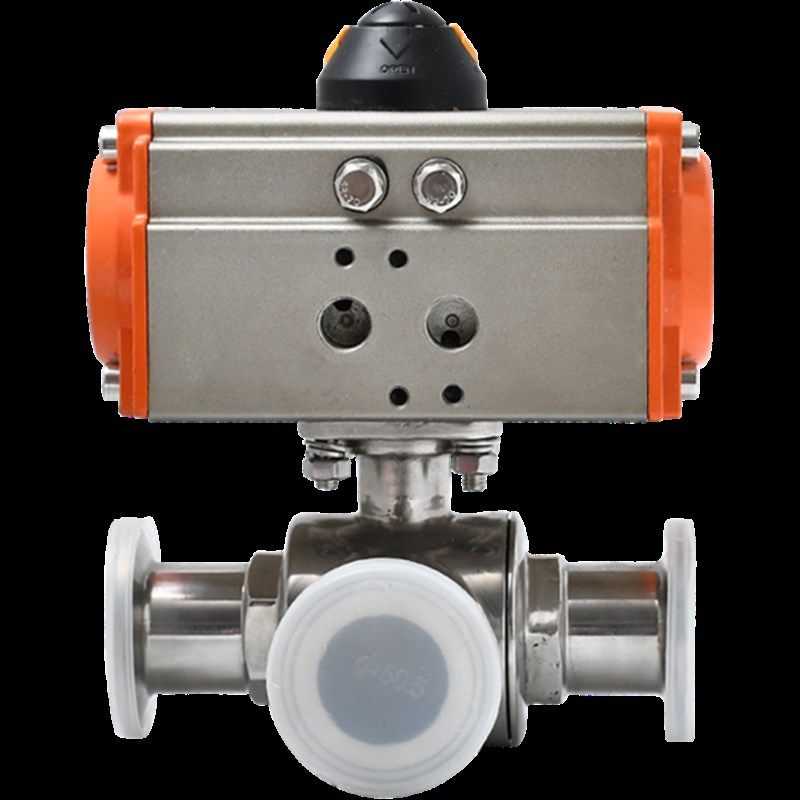 气动快装三通球阀 304不锈钢卫生级快装三通球阀 T型 L型快装球阀,五金/工具,球阀,淘宝优惠券,粉丝福利购,淘宝优惠卷