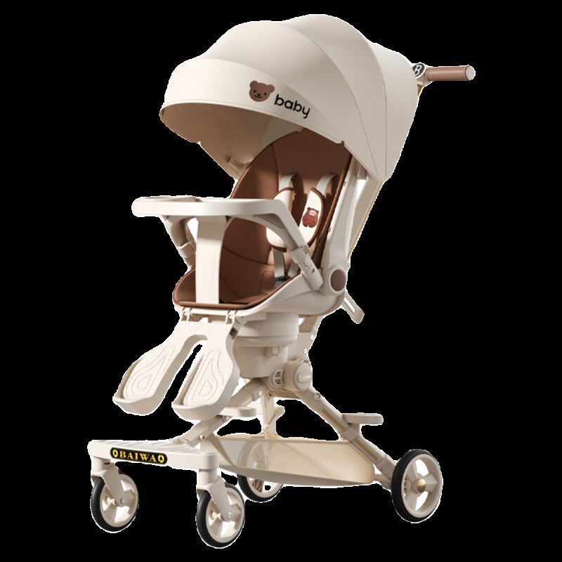 溜娃神器可坐躺超轻便宝宝手推车高景观双向折叠婴儿遛娃推车