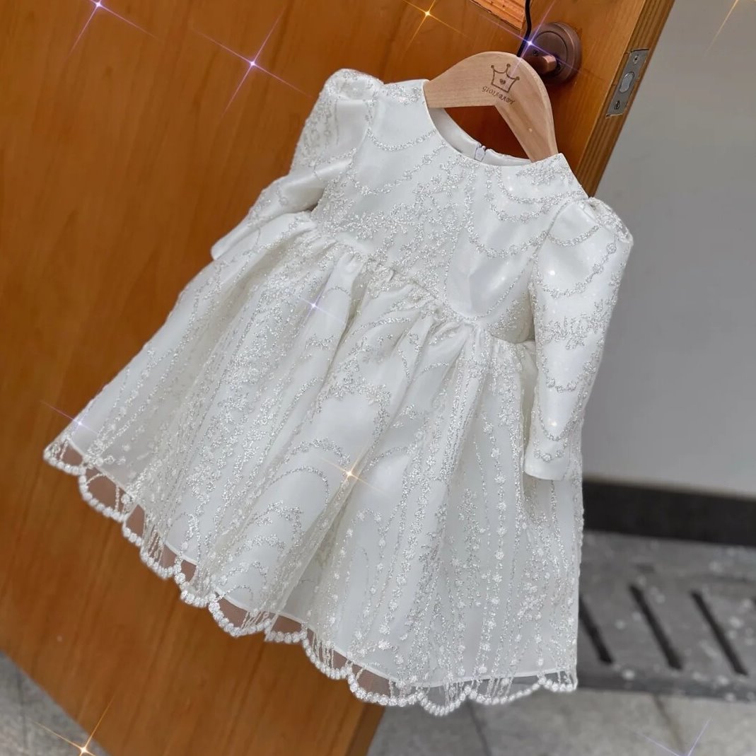 女童公主风礼服裙宝宝婚纱主持人钢琴演出服高端走秀生日花童洋气