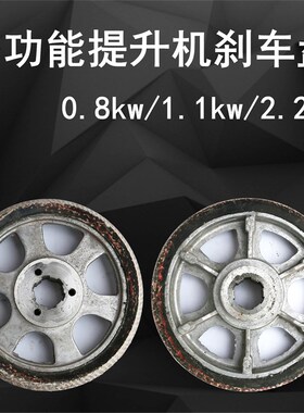 胜达0.81.1提升卷扬机刹车轮风叶制动盘500KG1T电动葫芦刹车片皮