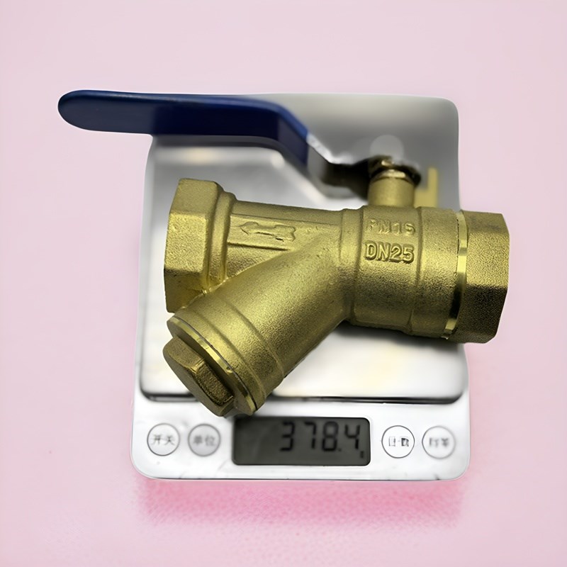 新款黄铜球阀过滤器活接地暖分水器阀门暖气水管开关一体耐高温