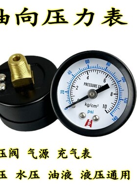 Y40Z轴向压力表真空负压水气压油液压气动气源调压阀背接Y50ZY60Z