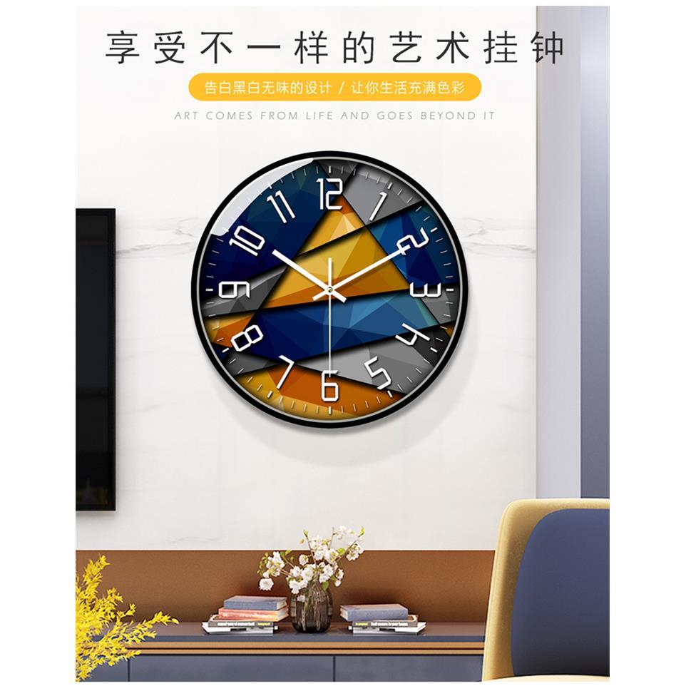 钟表挂钟客厅 家用时尚北奢欧WKE创意挂石简约英钟表轻卧室静音时