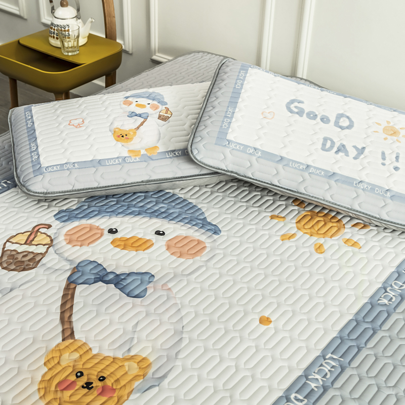 a类母婴级凉席乳胶凉席三件套夏季学生宿舍单人床笠款可水洗席子