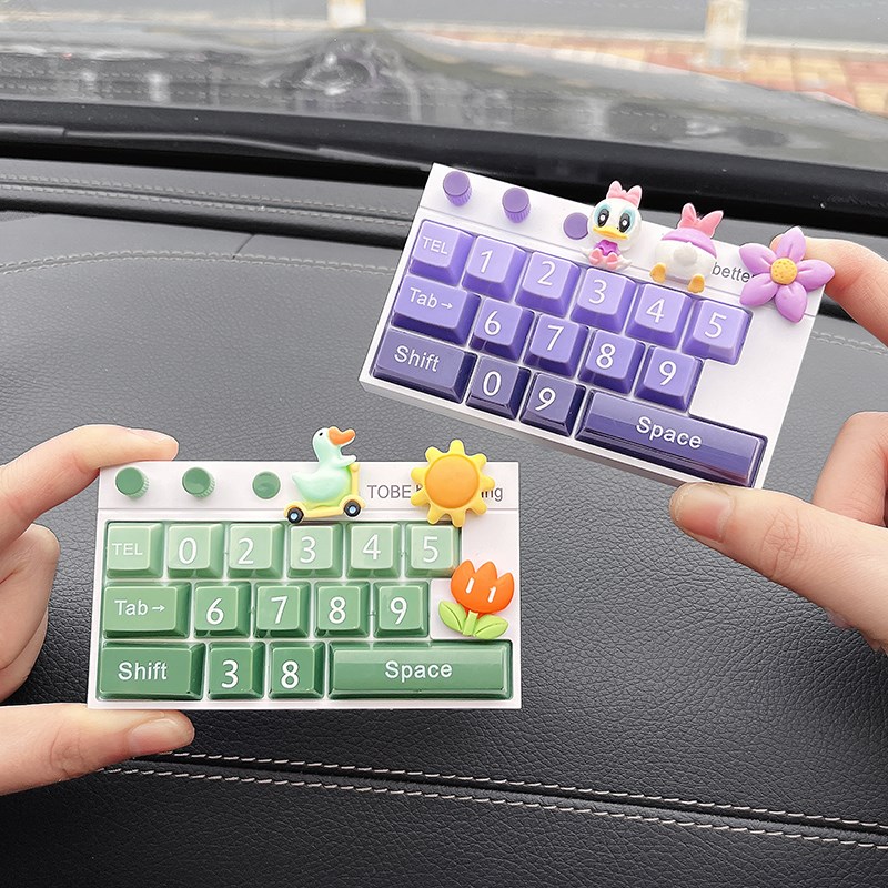 临时停车号码牌可爱卡通挪车电话牌摆件夜光车载移车牌创意留号器