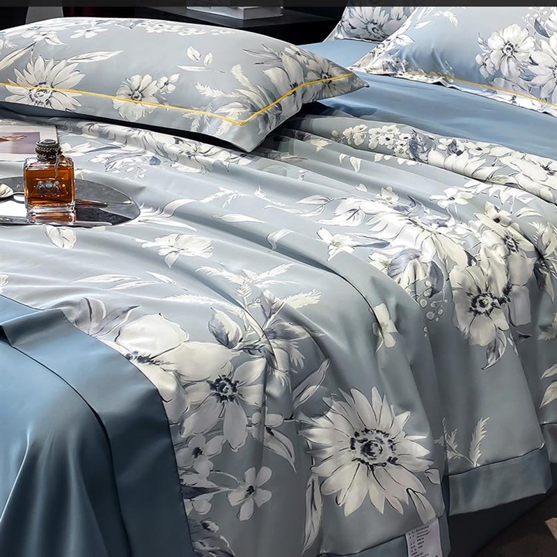 冰丝夏被空调被夏凉被床单四件套夏天薄款被子夏季学生宿舍可机洗