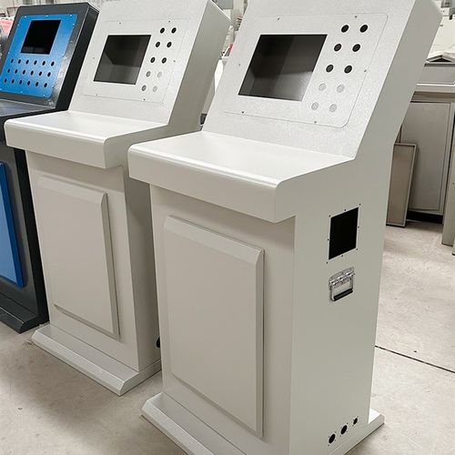 琴式控制台配电箱 触控屏幕控制柜机械配套斜面操控台plc电气控制