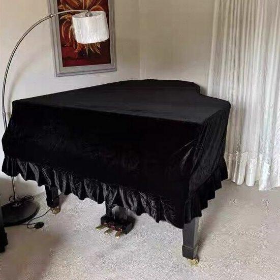 三角钢琴防尘罩钢琴全罩半罩欧式高档丝绒加厚钢琴套时尚简约大气