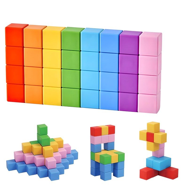 磁力积木方块儿童吸铁石纯磁铁6拼装7益智玩具8男孩女9岁生日礼物