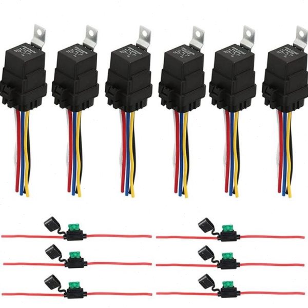 Relay 12V DC 5-PIN Waterproof with Harness 40/30 AMP & I