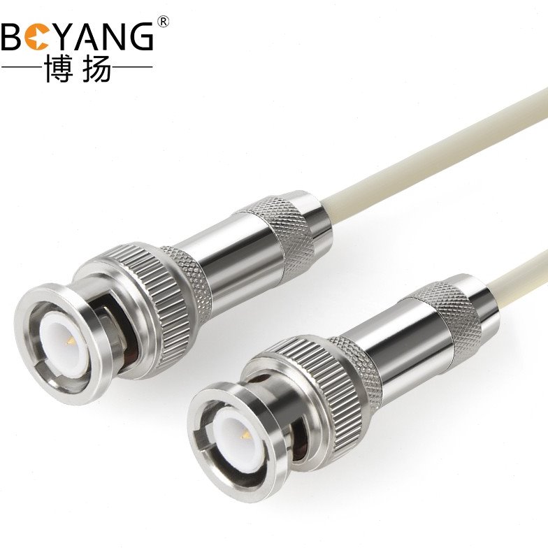 博扬2M跳线BNC-BNC 2M兆E1接头成品跳线syv75-2-1同轴电缆DDF15米