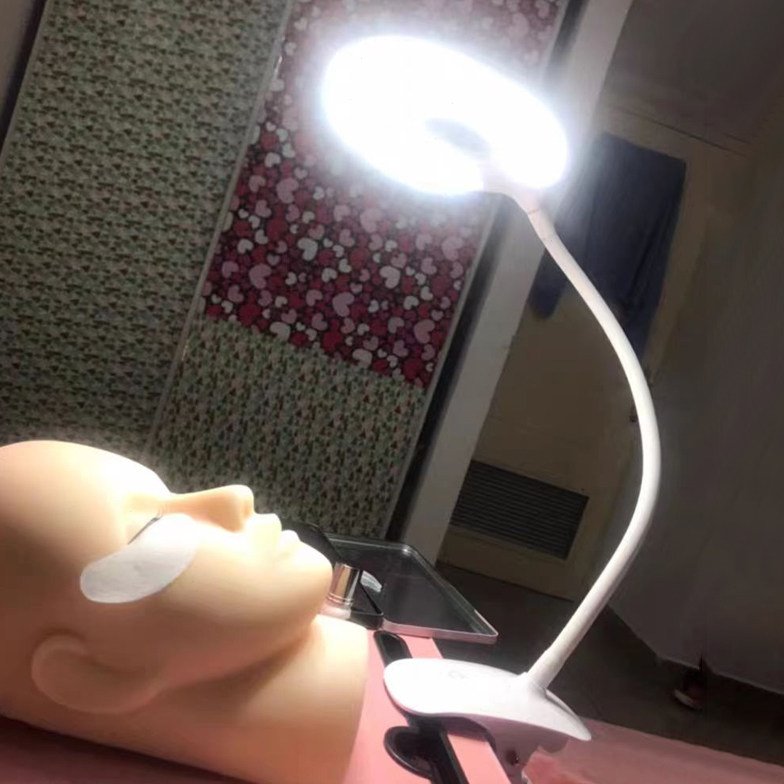 美甲美睫纹绣师专用灯便携美容夹子小台灯插电纹身灯折叠超亮24瓦