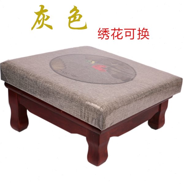 中式寺庙拜佛实木拜垫磕头垫蒲团打坐垫寺庙方凳子跪拜凳家用供佛