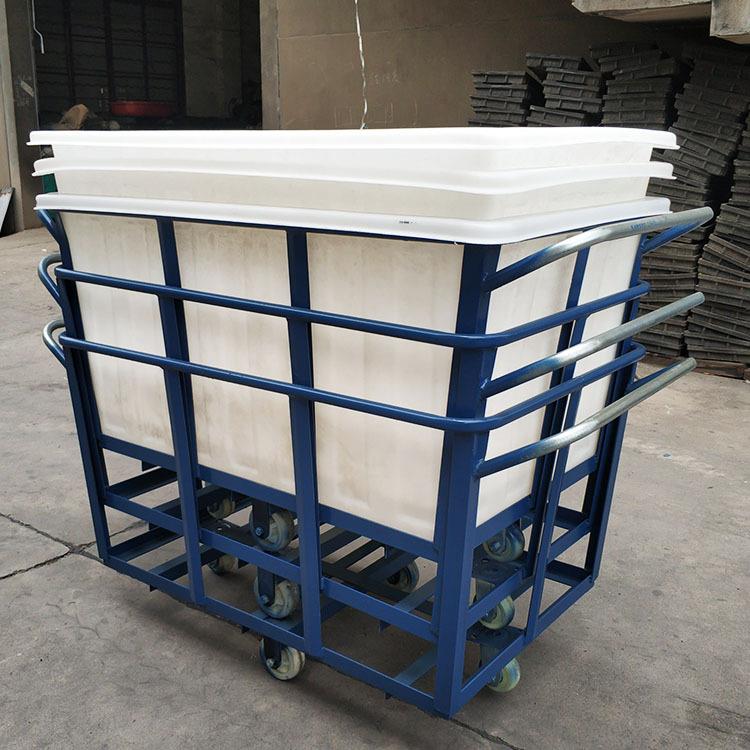 印染厂推布车500L1000L塑料方箱内胆南通纺织服装周转布车桶