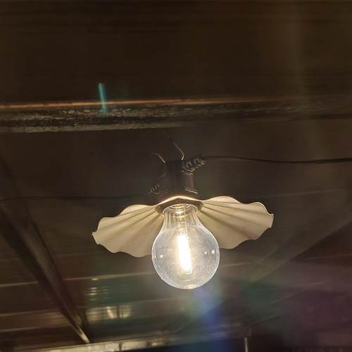 工业风格民宿铁艺灯串花园圆形古典灯泡户外庭院防水装饰灯IP44