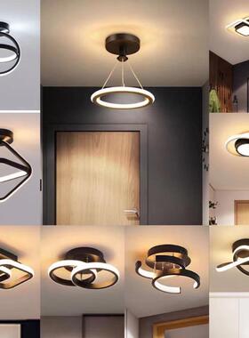 led简约现代过道走廊吸顶灯双圆圈衣帽间玄关阳台入户灯北欧灯具