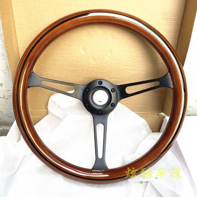 复古桃木方向盘改装15寸老普桑桑旅捷达桑塔纳桃木方向盘实木
