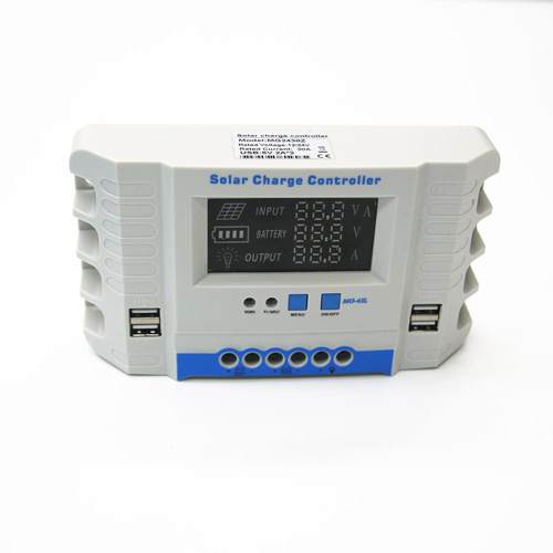 聪芯直销PWM太阳能控制器10A20A多功能LCD显示屏和4USB口