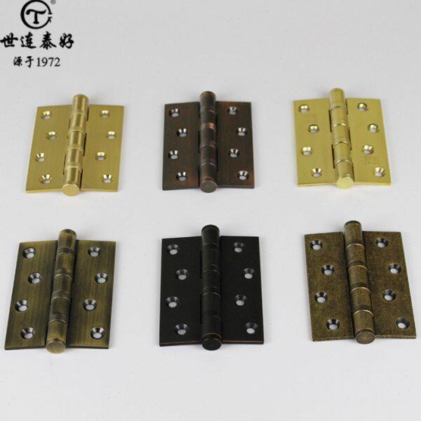 世连泰好全铜合页黑色仿古纯铜实木房门平开门合叶铰链加厚4寸5寸