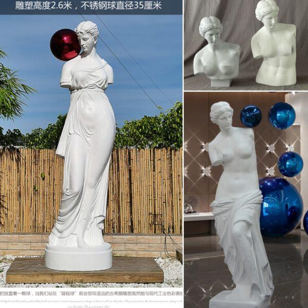 玻璃钢维纳斯摆件半身人物雕像欧式艺术人物摆件酒店装饰多款可选