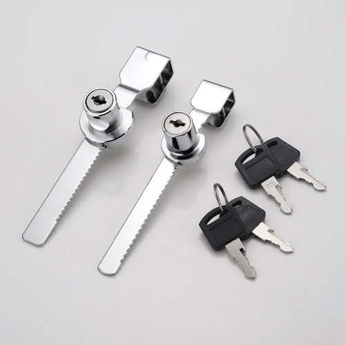 锯齿锁玻璃推拉柜门锁展示柜w文件柜玻璃展柜台锁移门锁专用橱窗