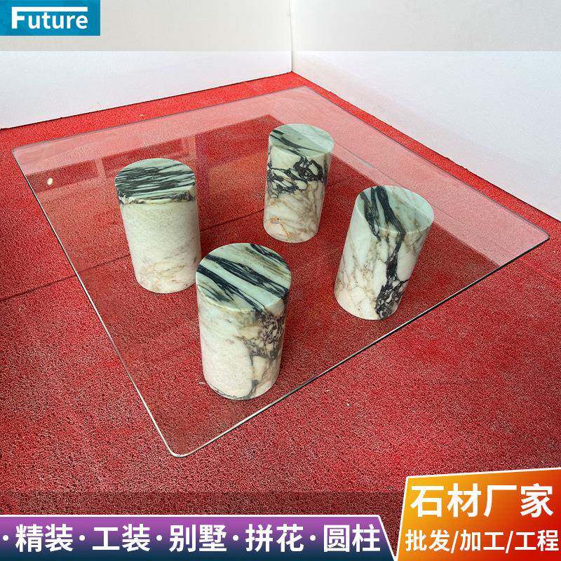 天然大理石台面餐桌多功能异形台面及餐桌茶几面吧台面鞋柜面石材