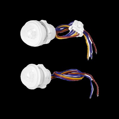 12V人体感应开关楼道车库自动开关灯红外线模块延时感应端子开关